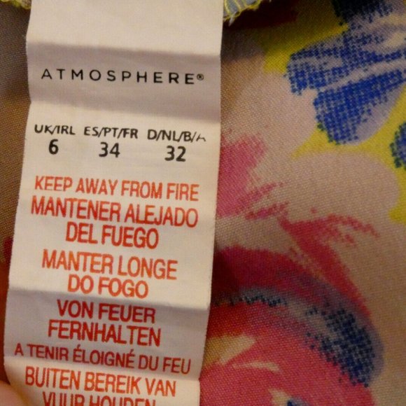 Atmosphere Size 2 Long Prom Dress Yellow Lightweight Floral Chiffon Modest Style - Picture 8 of 9